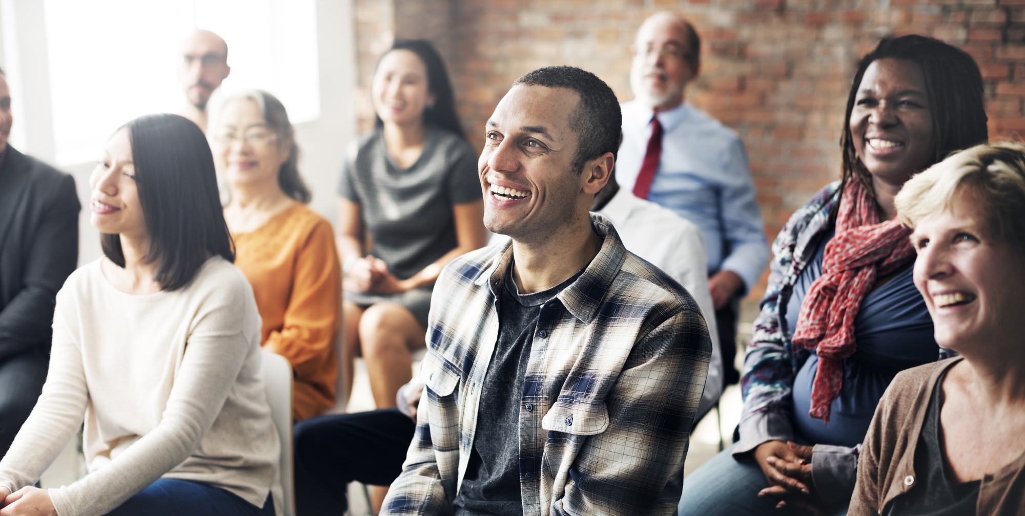 Audience Brainstorming Colleagues Company Office
